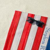 Horizontale oriëntatie Amerikaanse vlag Strandlaken (In situ)