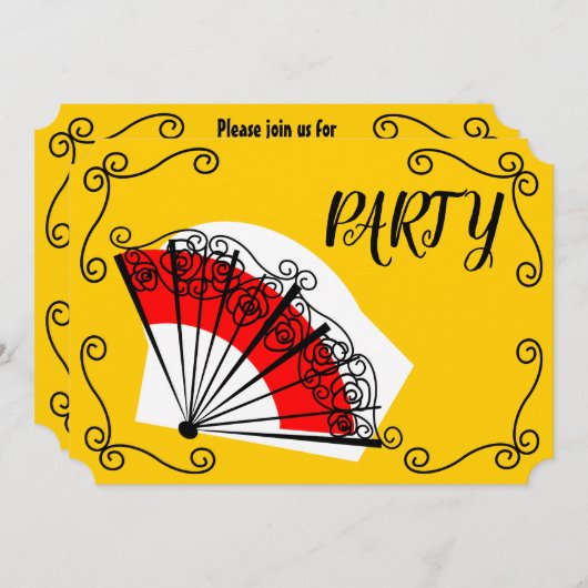 Horizontale partij voor Spaanse frankhoeken Kaart (Voorkant / Achterkant)