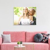 Horizontale Passen getrouwd Wedding Photo Love scr Canvas Afdruk (Insitu (Woonkamer))