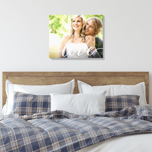 Horizontale Passen getrouwd Wedding Photo Love scr Canvas Afdruk (Insitu (Slaapkamer))