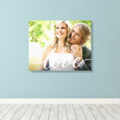 Horizontale Passen getrouwd Wedding Photo Love scr Canvas Afdruk (Insitu (Houten vloer))