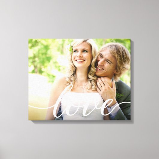 Horizontale Passen getrouwd Wedding Photo Love scr Canvas Afdruk (Voorkant)