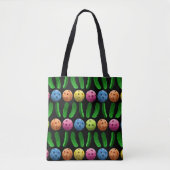 Horizontale Pickles en Pickleballen - Tote Bag (Voorkant)