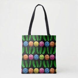 Horizontale Pickles en Pickleballen - Tote Bag