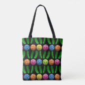 Horizontale Pickles en Pickleballen - Tote Bag (Achterkant)