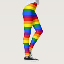 Horizontale Rainbow Stripe Leggings