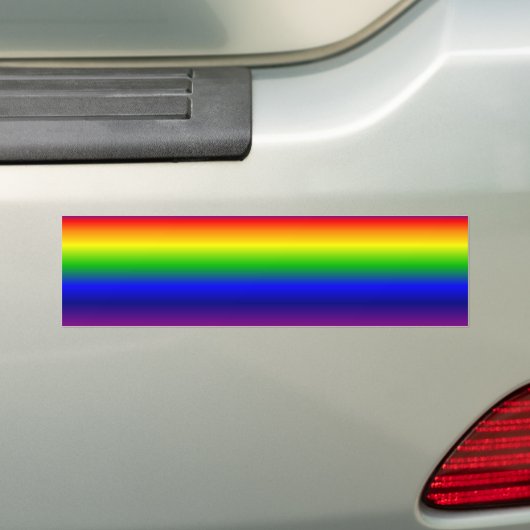 Horizontale regenboog bumpersticker (Op auto)