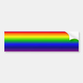 Horizontale regenboog bumpersticker (Voorkant)