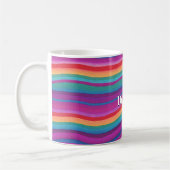Horizontale Regenboog Strepen Koffiemok (Links)