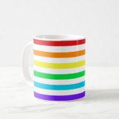 Horizontale regenboog Stripes 1 Mok (Voorkant links)