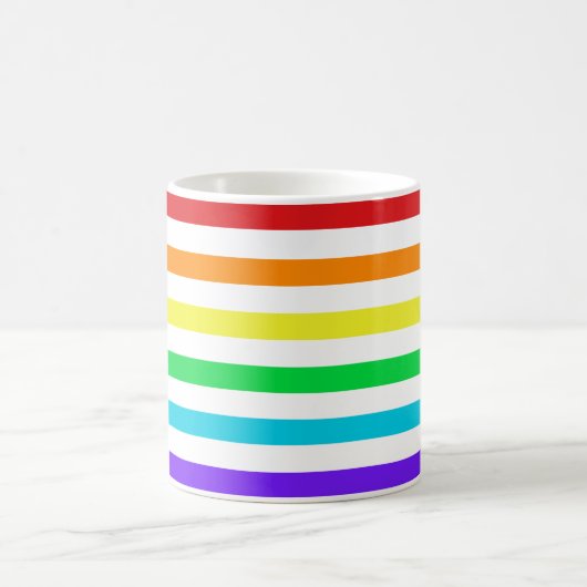 Horizontale regenboog Stripes 1 Mok (Center)