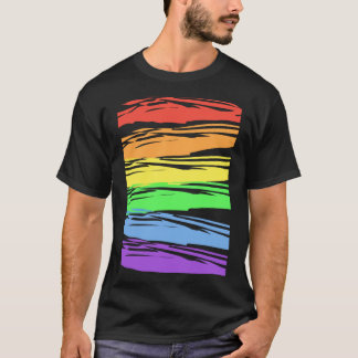 Horizontale regenboogkap t-shirt