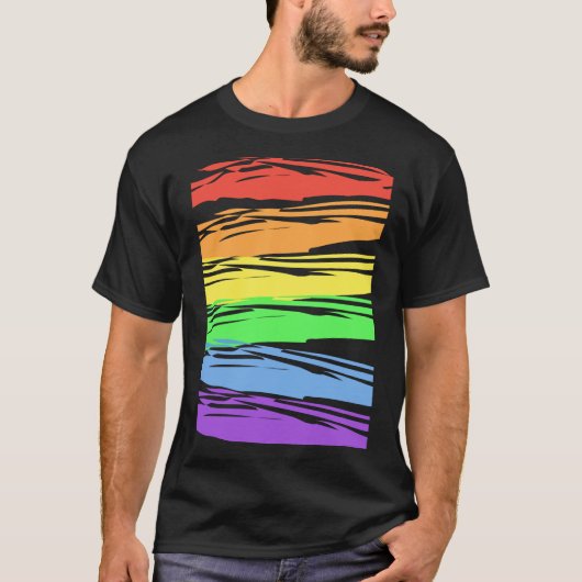 Horizontale regenboogkap t-shirt (Voorkant)