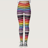 Horizontale regenbooglintkabel leggings (Voorkant)