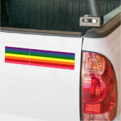 Horizontale regenboogstaven bumpersticker (Op Truck)