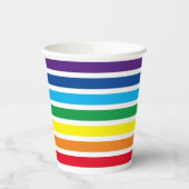 Horizontale regenboogstaven papieren bekers (Links)