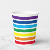 Horizontale regenboogstaven papieren bekers (Rechts)