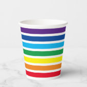 Horizontale regenboogstaven papieren bekers (Voorkant)