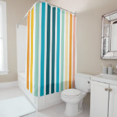 Horizontale regenboogstrepen douchegordijn (In situ)