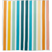 Horizontale regenboogstrepen douchegordijn (Voorkant)