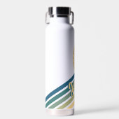 Horizontale Retro Gepersonaliseerde Naam Waterfles (Voorkant)