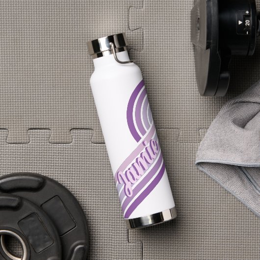 Horizontale Retro Gepersonaliseerde Naam Waterfles (Gym)