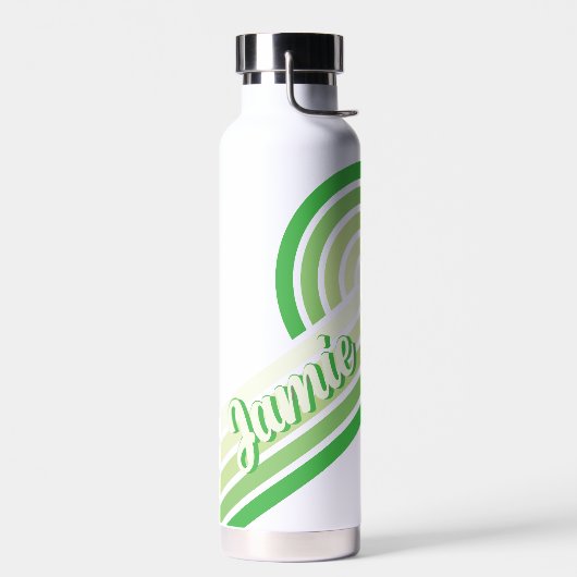 Horizontale Retro Gepersonaliseerde Naam Waterfles (Links)