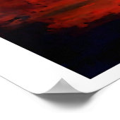 Horizontale rode Abstracte vierkanten Art Print Po (Hoek)