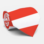 Horizontale rode strepen stropdas (Opgerold)