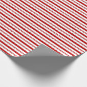 Horizontale rood-witte Snoepjes streep (kleinschal Cadeaupapier (Hoek)