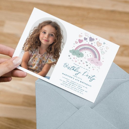 Horizontale Roze I Paarse Regenboog & Harten Verja Kaart