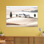 Horizontale rustieke boerderij Toscane Landschap Canvas Afdruk (Insitu (Woonkamer))