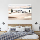 Horizontale rustieke boerderij Toscane Landschap Canvas Afdruk (Insitu (Slaapkamer))
