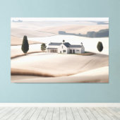 Horizontale rustieke boerderij Toscane Landschap Canvas Afdruk (Insitu (Houten vloer))