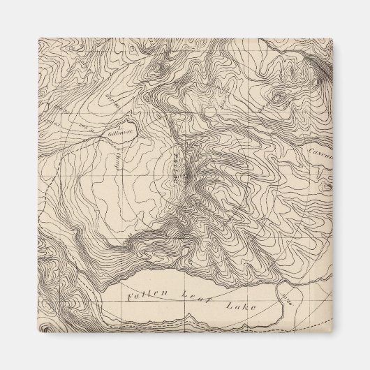 Horizontale schets van Tallac Peak, Cal Magneet (Voorkant)