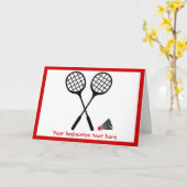 Horizontale shuttlecock kaart (Gele Bloem)