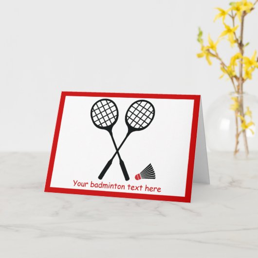 Horizontale shuttlecock kaart (Gele Bloem)