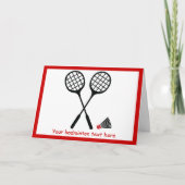 Horizontale shuttlecock kaart (Voorkant)