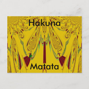 Horizontale Sjabloon van het Briefkaart Hakuna Mat