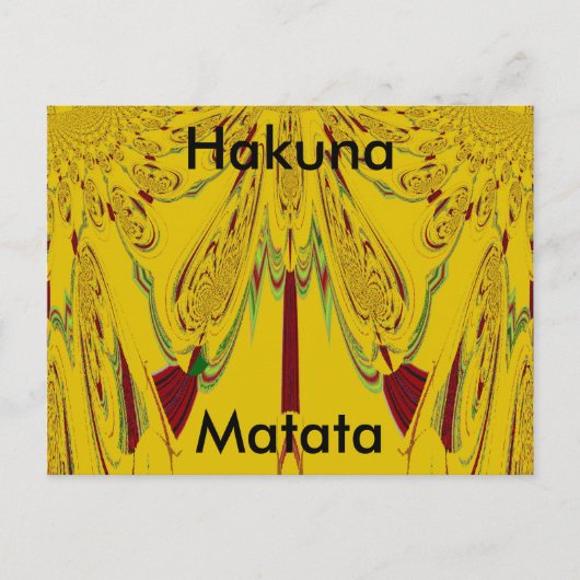 Horizontale Sjabloon van het Briefkaart Hakuna Mat (Voorkant)