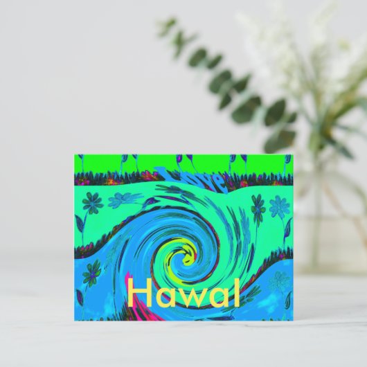 Horizontale Sjabloon van het Hawaï-Briefkaart Briefkaart (Staand voorkant)
