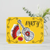 Horizontale Spaanse Souvenirs Corners Party Kaart (Staand voorkant)