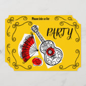 Horizontale Spaanse Souvenirs Corners Party Kaart (Voorkant / Achterkant)