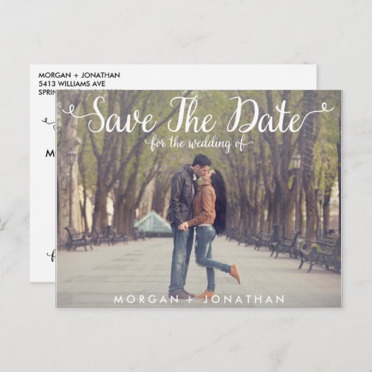 Horizontale sparen de Sjabloon van het Briefkaart  (Voorkant / Achterkant)