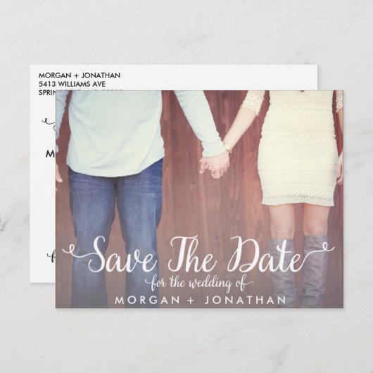 Horizontale sparen de Sjabloon van het Briefkaart (Voorkant / Achterkant)