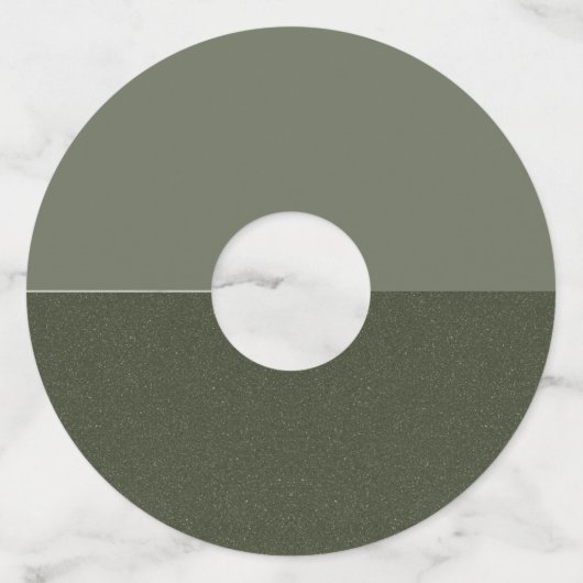 Horizontale Split Moss Groene Wijn Labels – Aanpas (Voorkant)