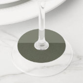 Horizontale Split Moss Groene Wijn Labels – Aanpas (Dichtbij)