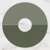 Horizontale Split Moss Groene Wijn Labels – Aanpas (Achterkant)