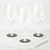 Horizontale Split Moss Groene Wijn Labels – Aanpas (Set)