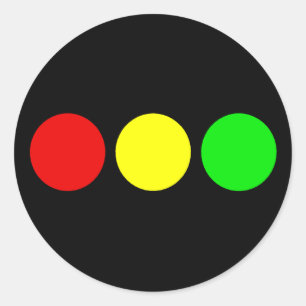 Horizontale stilstand ronde sticker